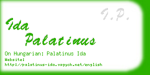 ida palatinus business card